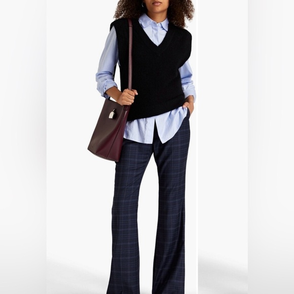 Rebecca Vallance - Lori pant in Navy Check - size 8 - EUC - bootcut/flare leg - Picture 3 of 16